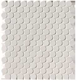 fNSV milano and floor bianco round mosaico matt Мозаика m
