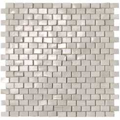 Brickell white brick mos gloss fNWR Мозаика